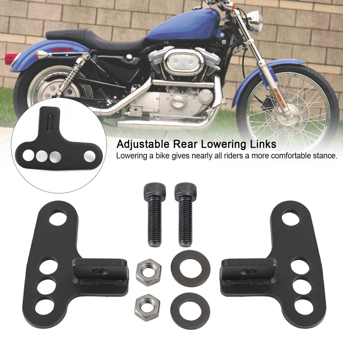 Adjustable Rear Links Drop Kit for Harley Sportster XL883 1200 (1988–1999)