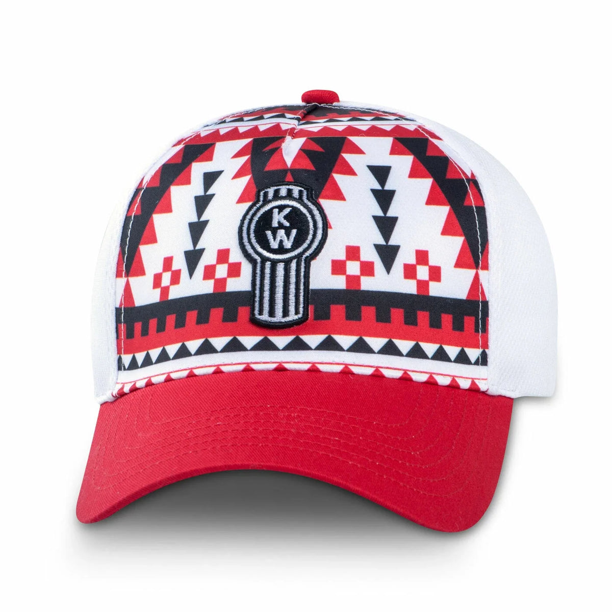 Kenworth Tribal Crown Cap Hat for Kenworth KW (All Years) - Red/Black/White