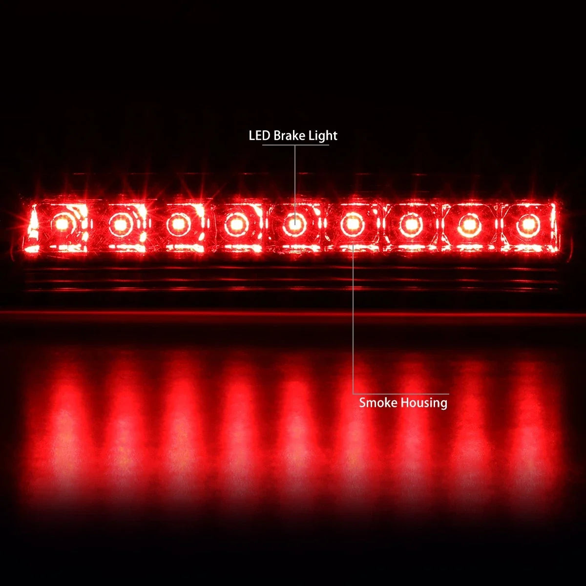 Full LED High Mount Third Tail Brake Light for Honda Ridgeline (2006–2014)
