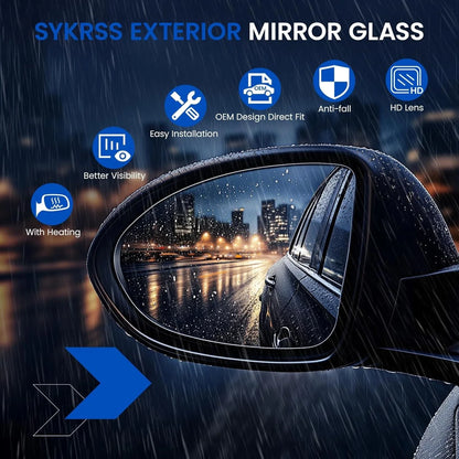 Left Upper Heated Mirror Glass for Transit T150 T250 T350 (2015-2022)