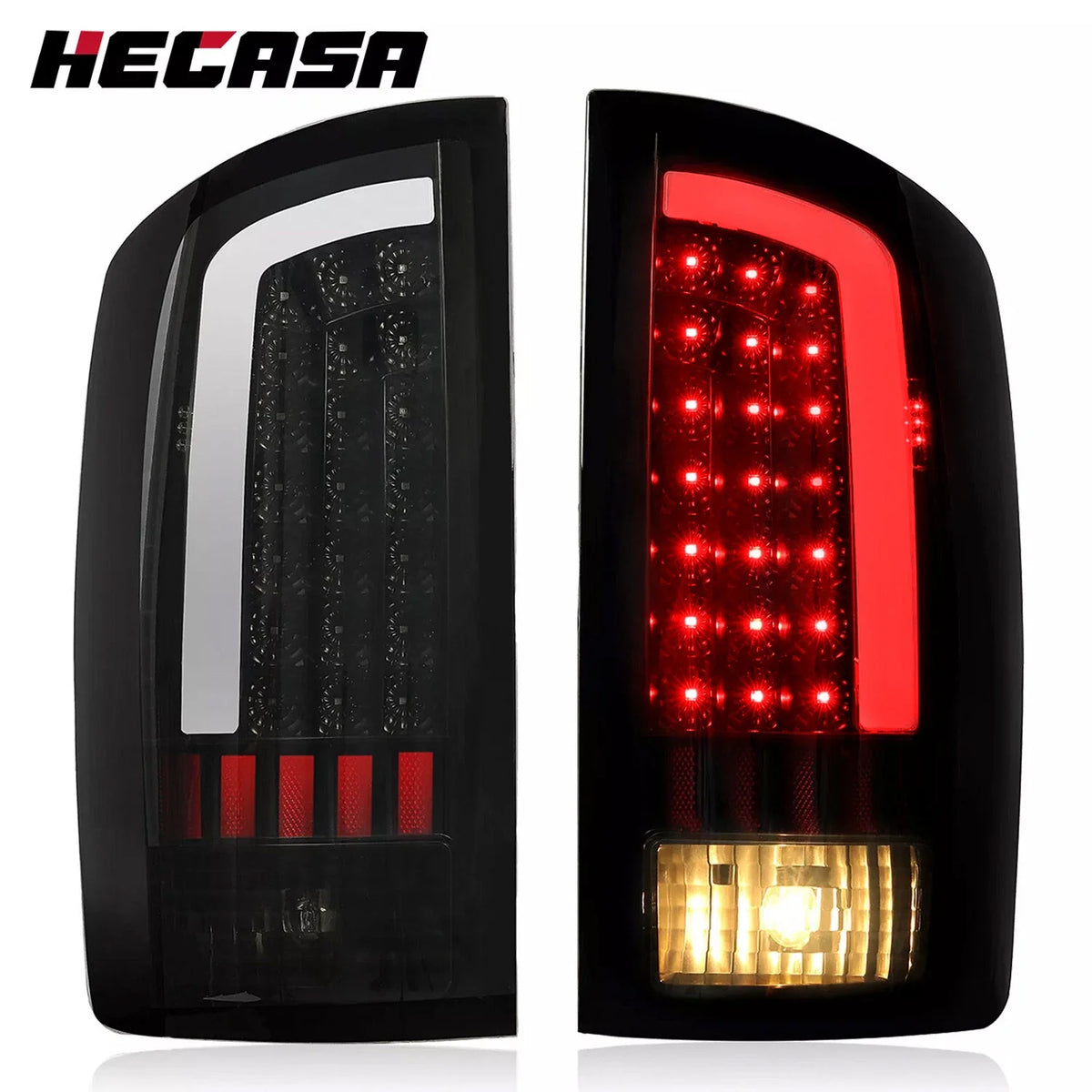 Smoke LED Tail Lights Set of 2 for Dodge Ram 1500 2500 3500 (2002–2006)