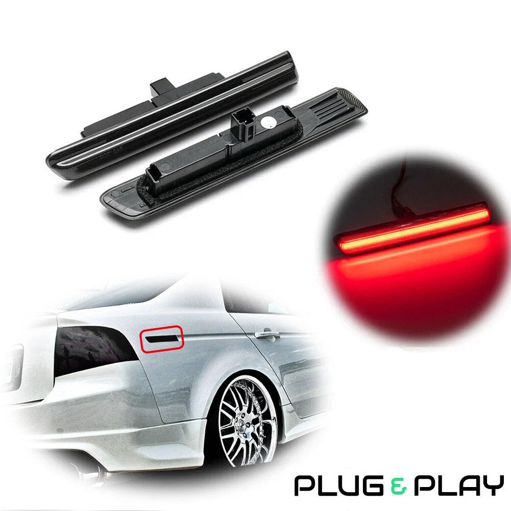 2Pcs Error Free Red LED Rear Side Marker Lights for Acura TL (2004–2008)