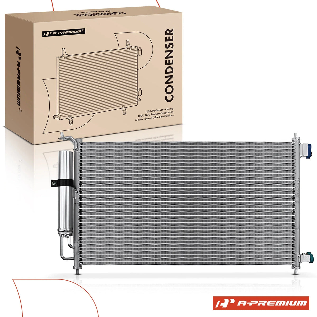 A/C Condenser with Receiver Drier & Bracket for Nissan Versa (2007–2012)
