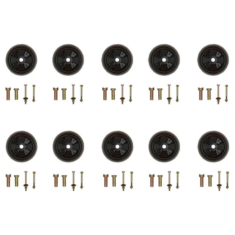10PK Plastic Deck Wheel Kit for John Deere Lawn Mowers (38" 48" Cut) AM133602