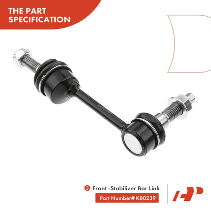 12x Sway Bar Link, Ball Joint & Front Control Arm for Ford Expedition