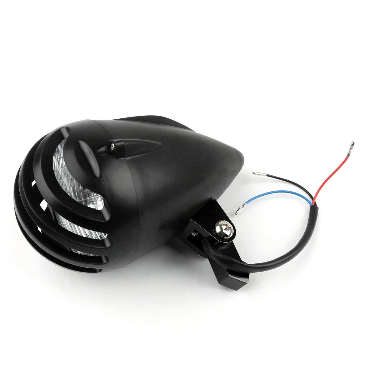 5.5" Black Bullet Headlight Lamp for Bobber Chopper (Metric)