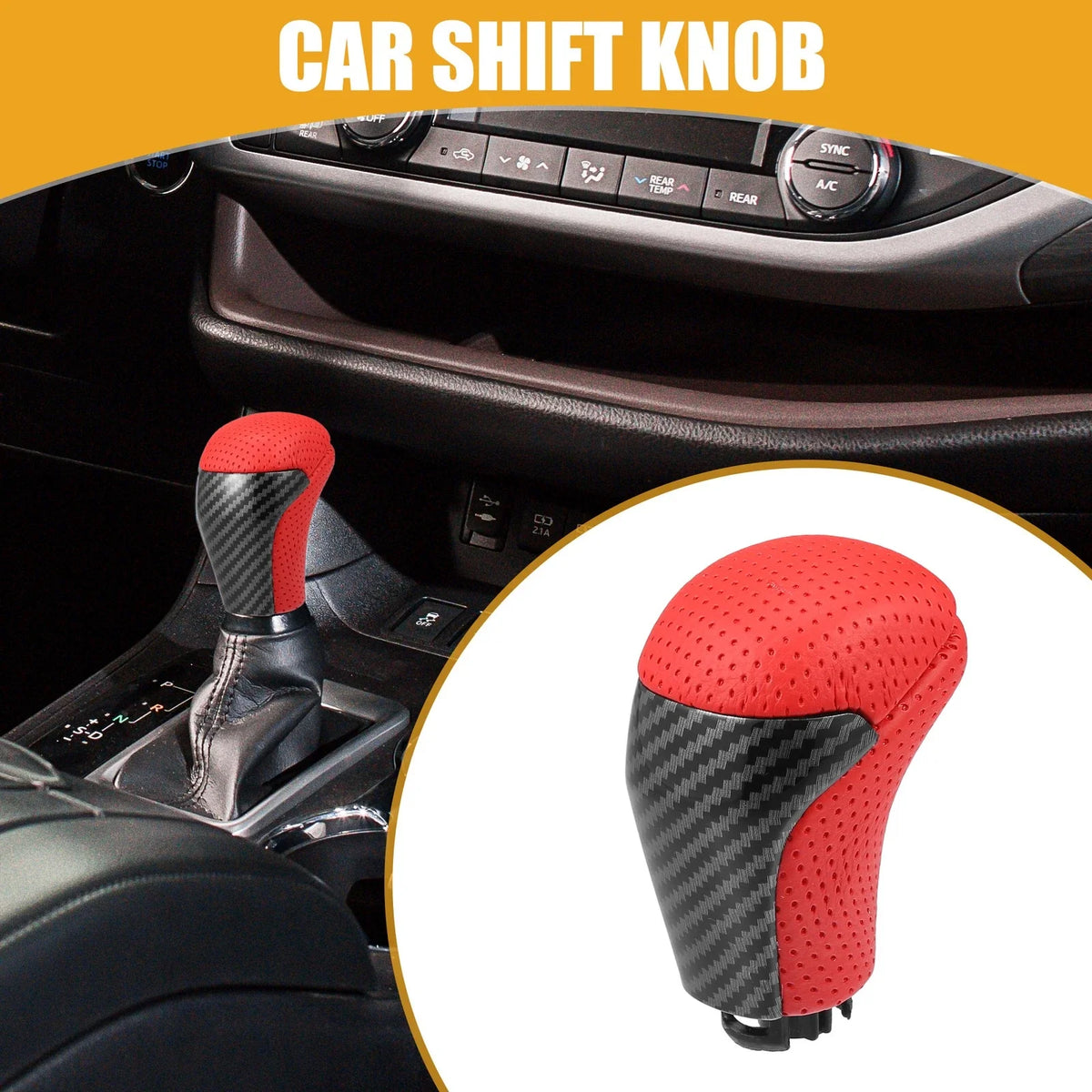Gear Shift Knob for Toyota Tacoma (2016–2022) Red