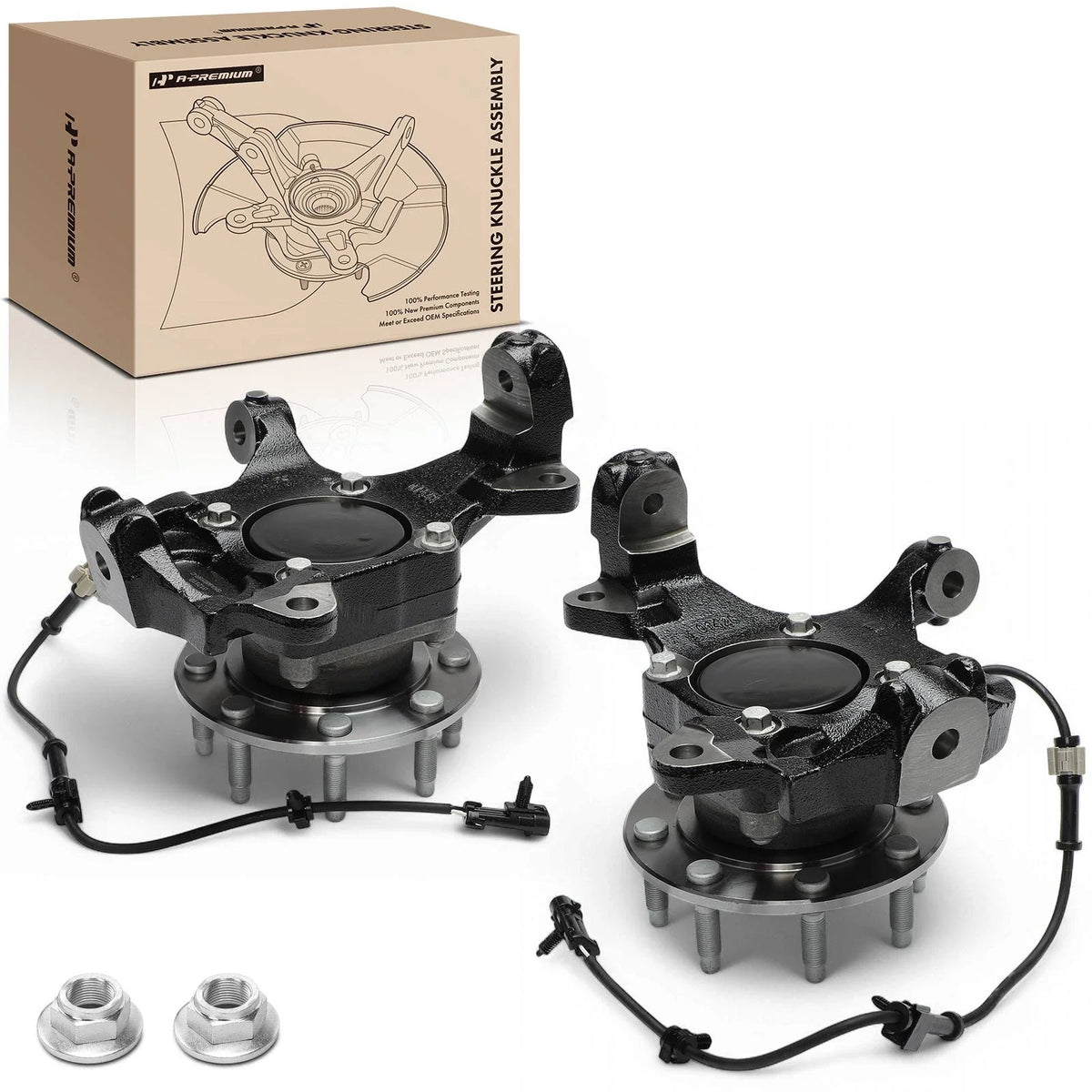 Steering Knuckle & Hub Bearing Pair for Chevy Silverado 2500