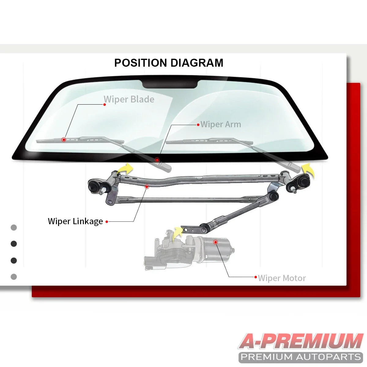 Wiper Transmission Replacement Part for Honda Accord Sedan 2003-2007