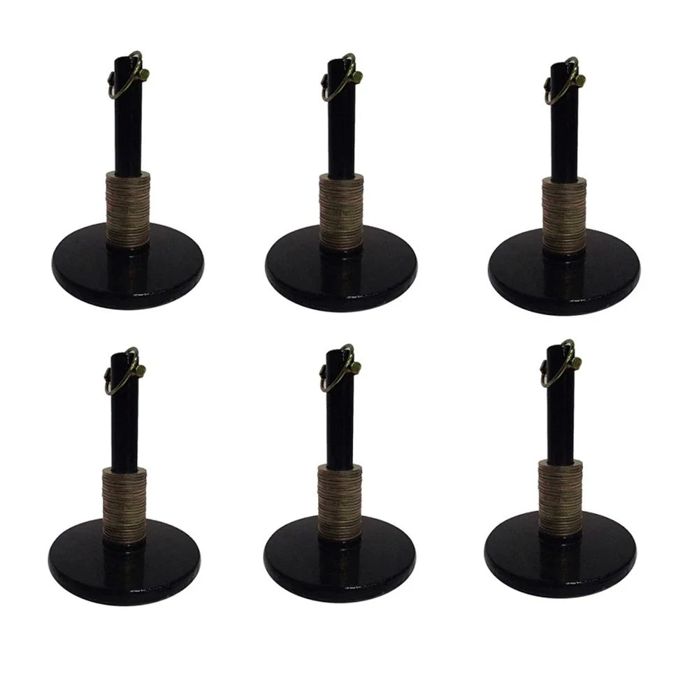 6 Standard Snow Plow Shoe Assemblies for Western Plows (1" Rod, 6" Disc)