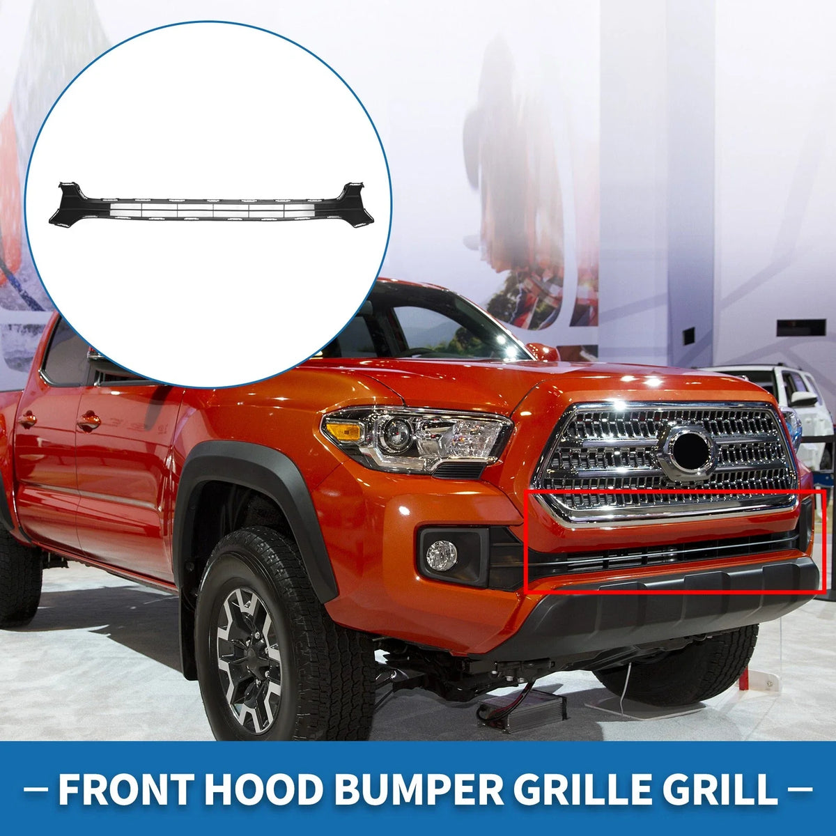 Front Hood Bumper Grille for Toyota Tacoma (2016) Black