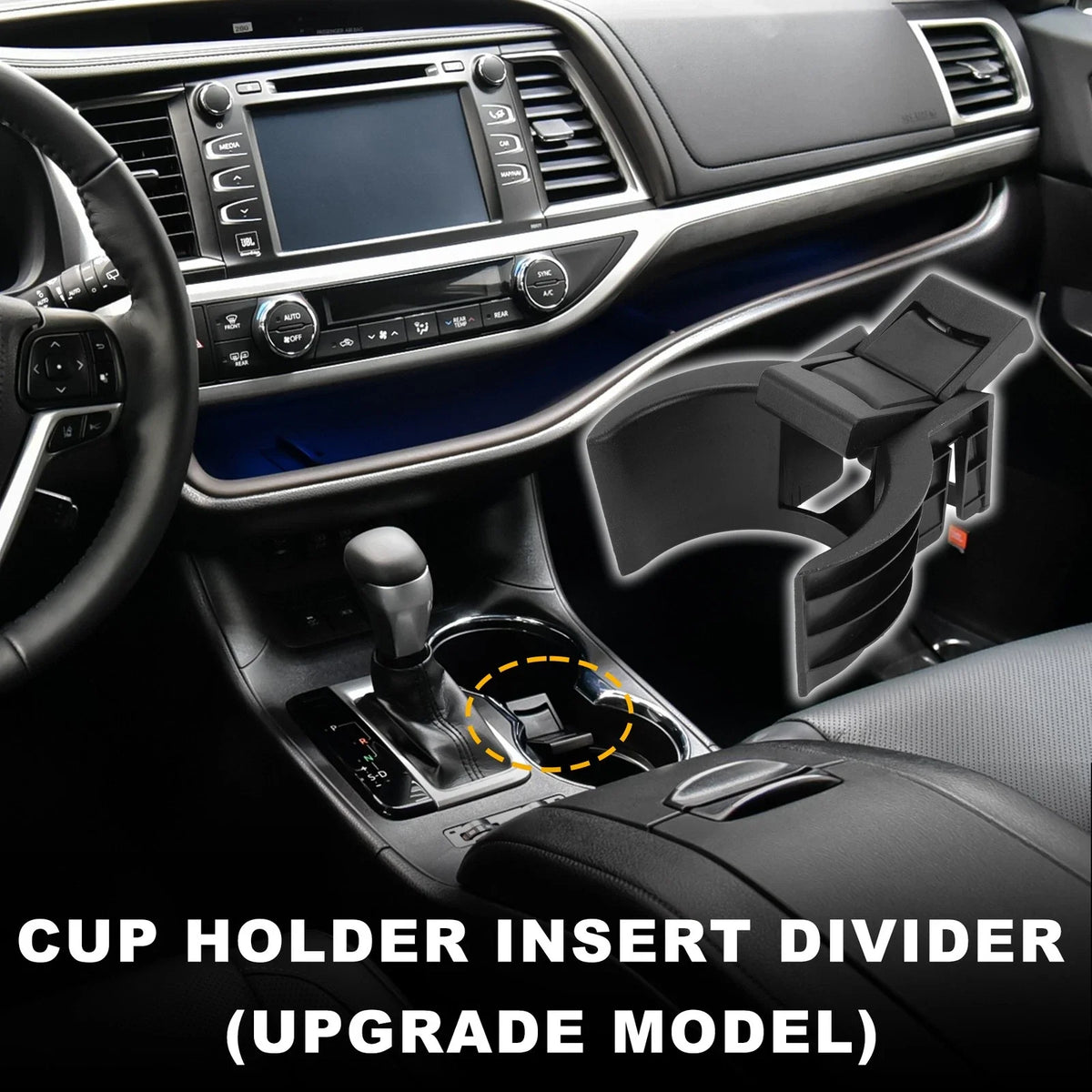 Cup Holder for Toyota Highlander (2014–2019) No. 556180E200C0 Black