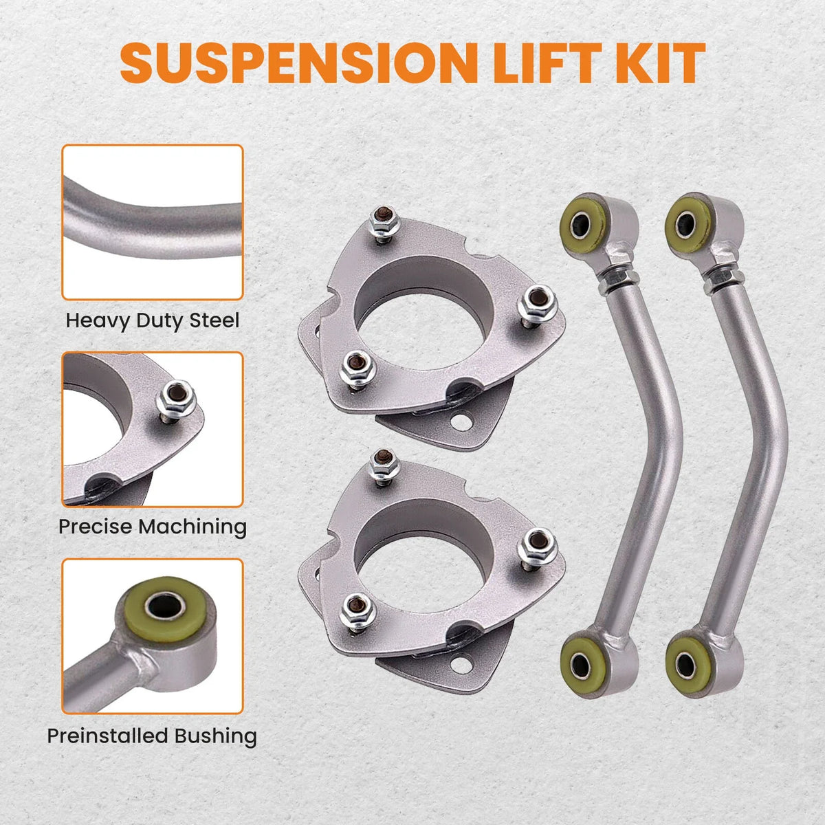 2" Lift Kit for Jeep Compass Patriot (2007-2017) with Control Arms