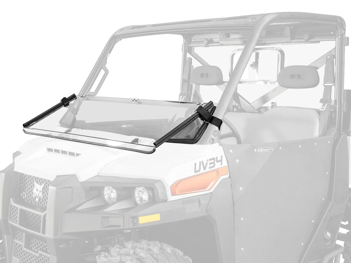 Scratch Resistant Windshield, Flip Down for Bobcat UV34 (2018-2023)