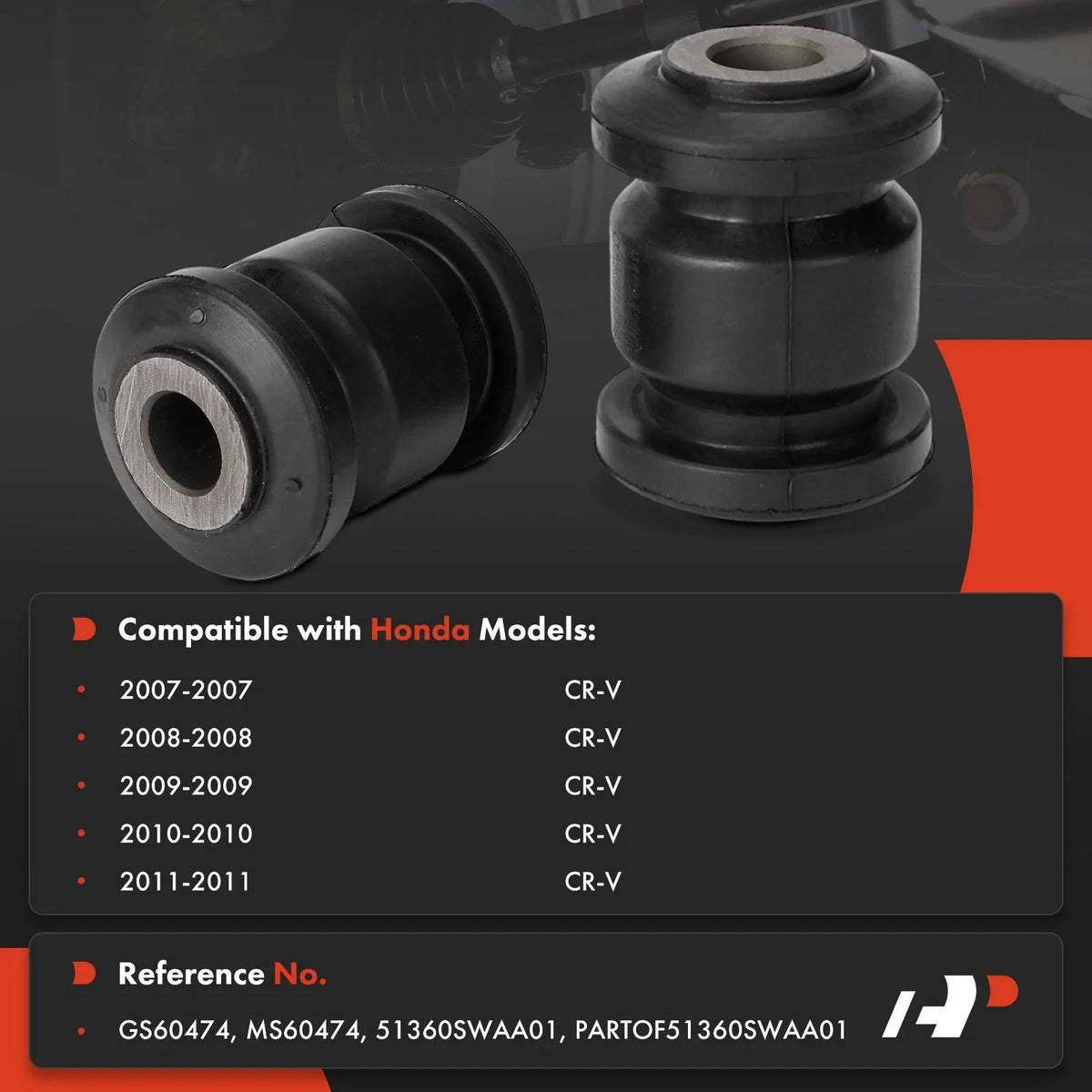 Front Control Arm Bushings 2X for 2007-2011 Honda CR-V