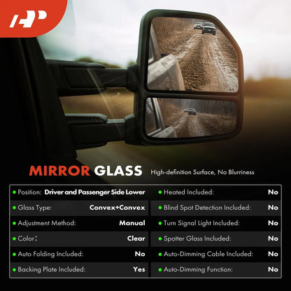 Manual Mirror Glass Set for Transit 150 250 350 2015-2019
