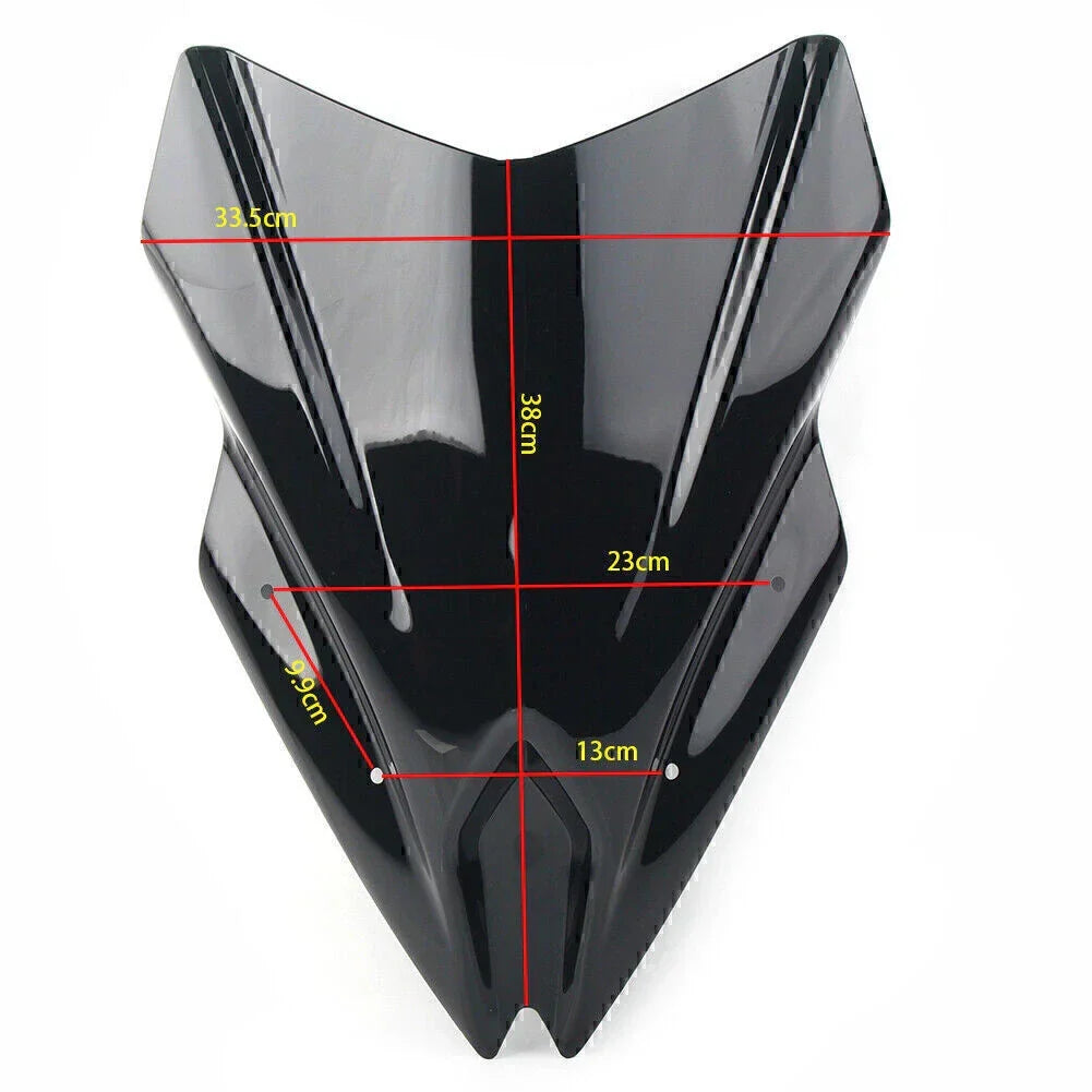 Black Motorcycle Windscreen for Kawasaki Ninja 650 (2017-2019)