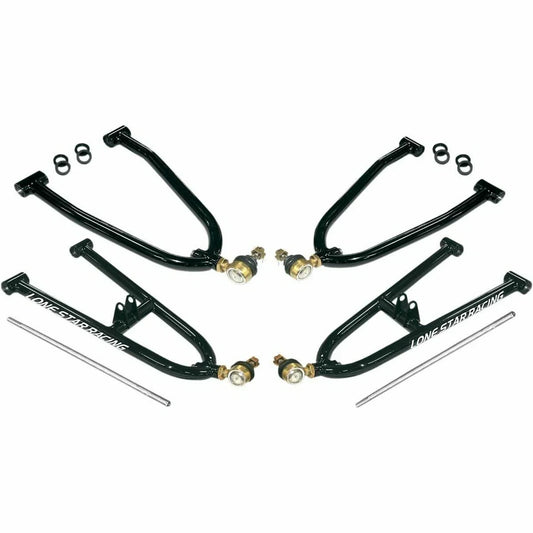 2X LSR Sport A-Arms +2 Inch Kit Black for Kawasaki KFX450 KFX 450R (2008–2013)