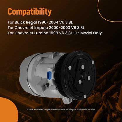 Compressor A/C for Pontiac Grand Prix, Oldsmobile Intrigue 1997-2003
