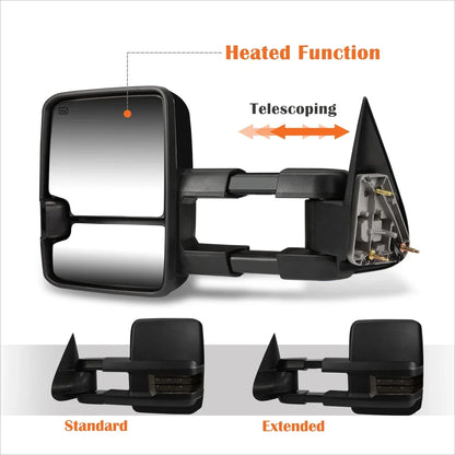 Heated Towing Mirror with Smoked LED Signal for Silverado/Sierra 2003-2007