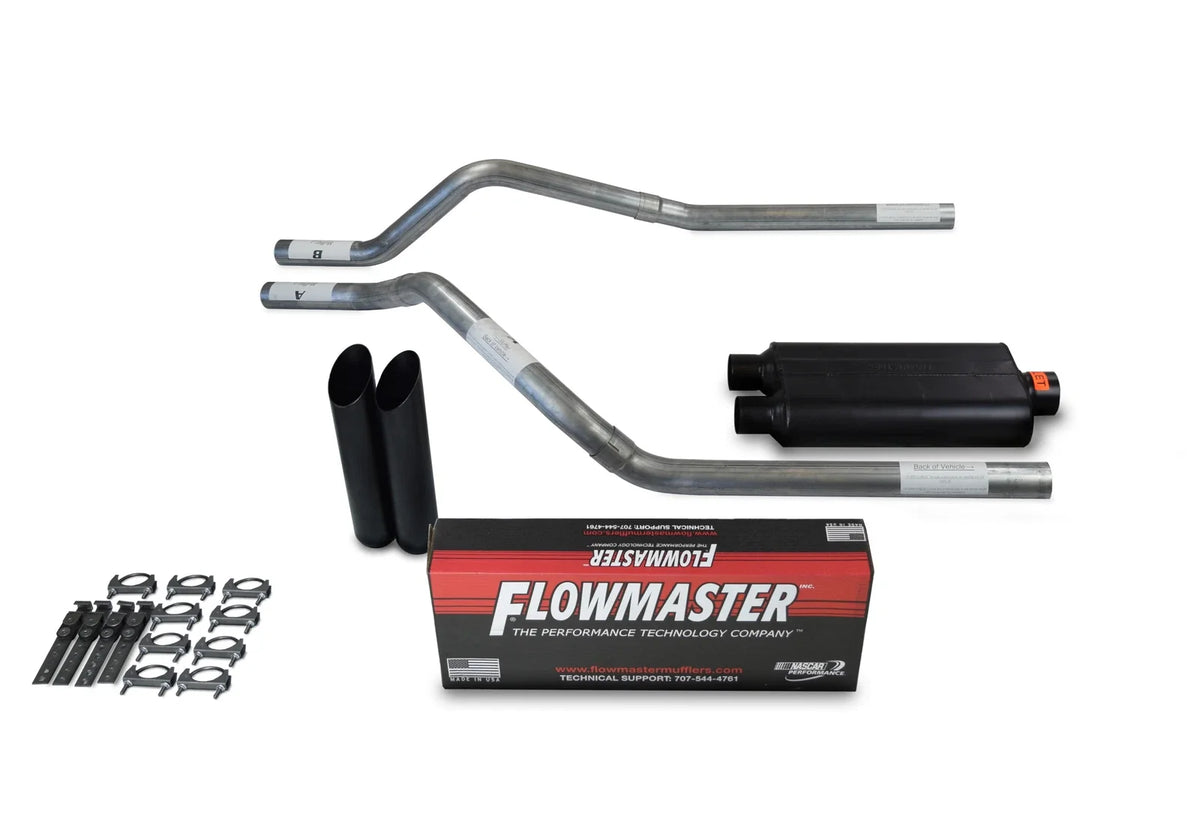 Dual Exhaust Kit for Chevy Blazer (1992–1994) - Flowmaster 50 Series Black Tip