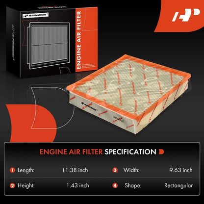 2 Pack Engine Air Filters for Jeep Grand Cherokee (1993–2004)