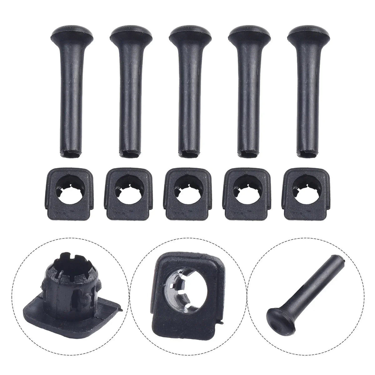 Door Lock Button Base Knob Set for Golf Mk2 Mk3
