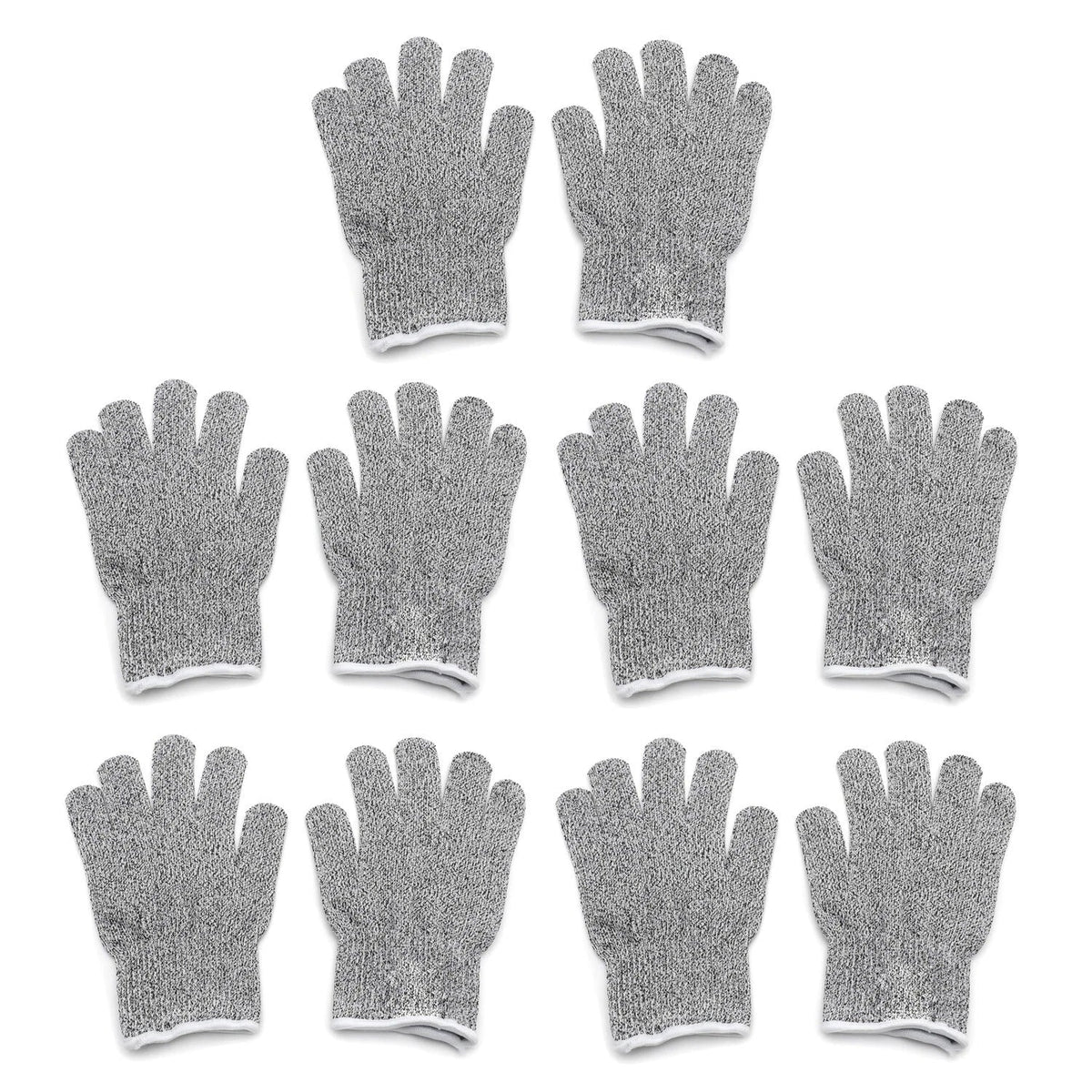 5 Pair Set of Level 5 Protection Cut Resistant Working Gloves