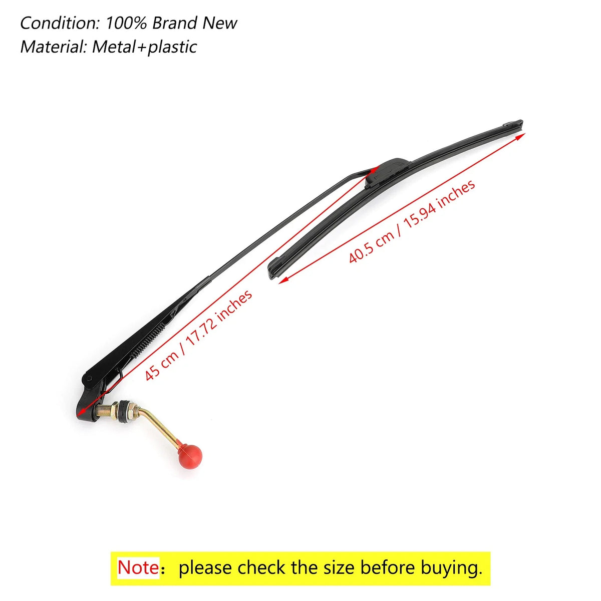 Universal Manual Hand Windshield Wiper Set for Polaris RZR 900 1000 (2015–2023) #3V #8