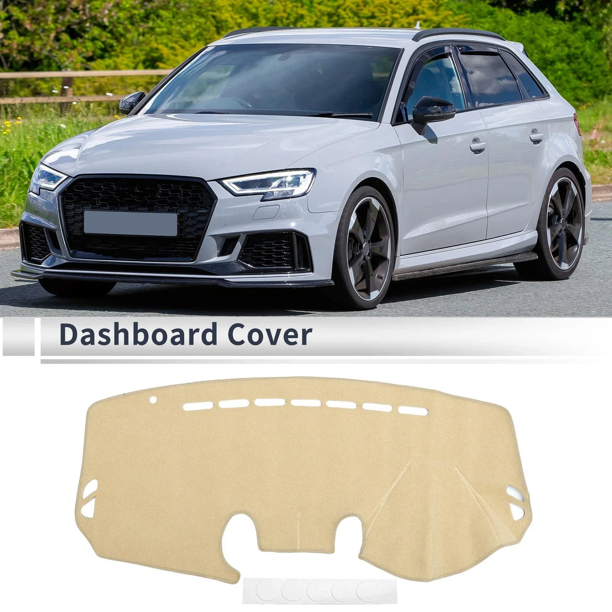 Dashboard Dash Cover Mat for Mazda 2 Demio (2007–2014) Sun Protector Beige