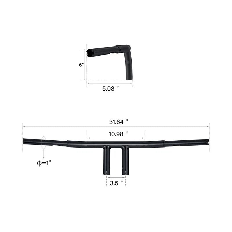 6" Rise T-Bars Handlebars for Harley Softail (Fits )
