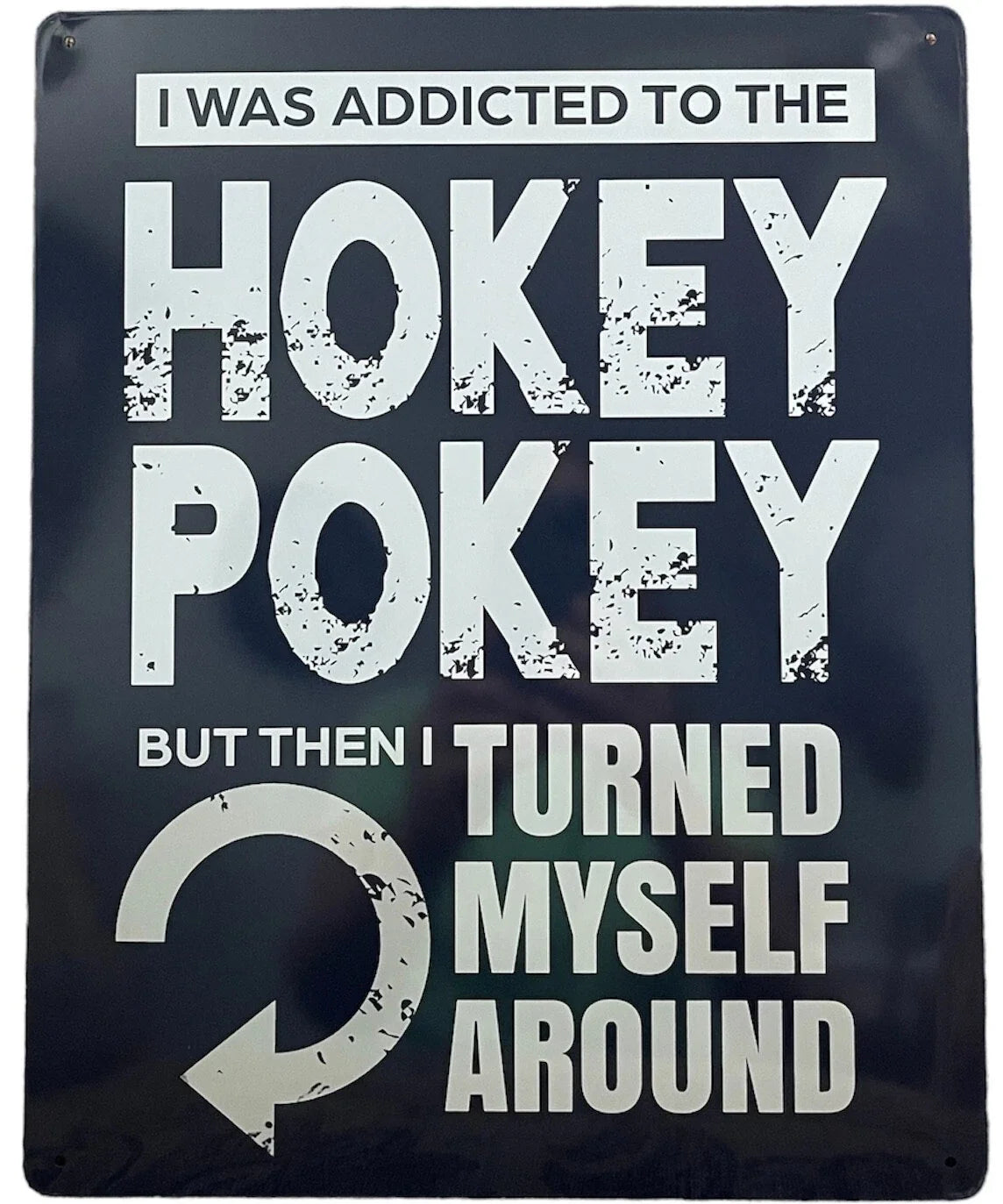 Funny Hokey Pokey Metal Sign Wall Decor 15" x 12"