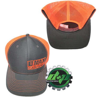 Duramax Diesel Trucker Hat Neon Orange Snapback Mesh