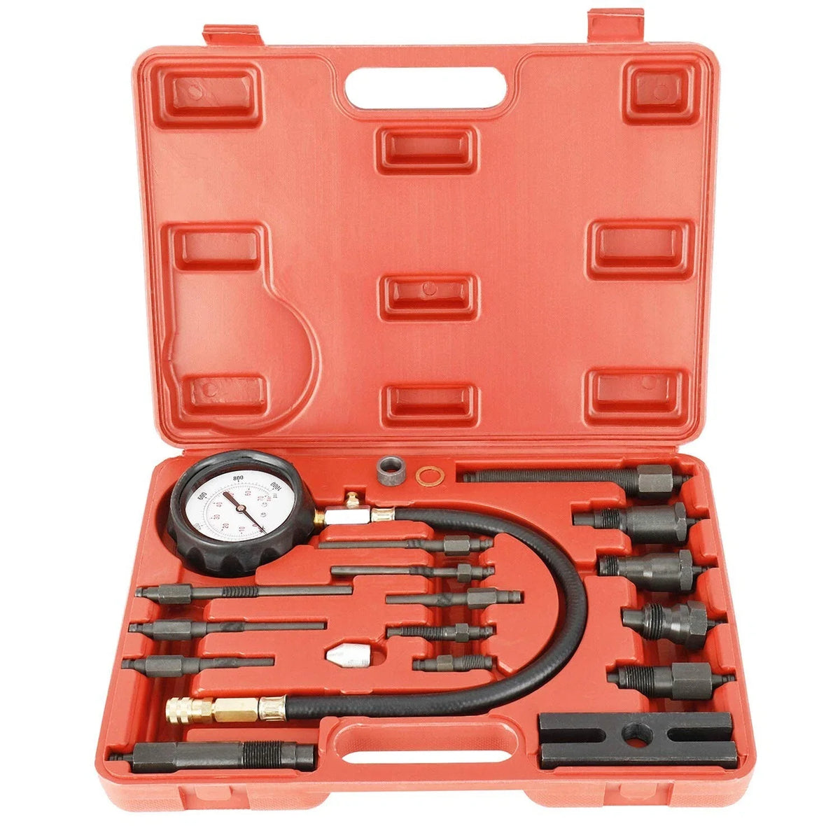 18Pcs Diesel Engine Compression Testing Gauge Kit