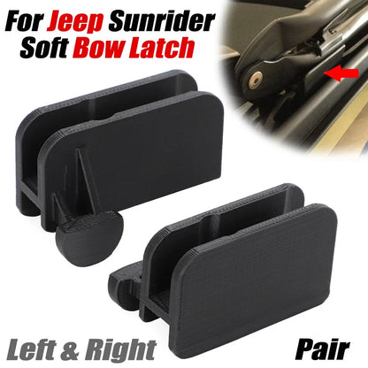 Left & Right Sunrider Roof Soft Top Front Side Bow Latch for Jeep