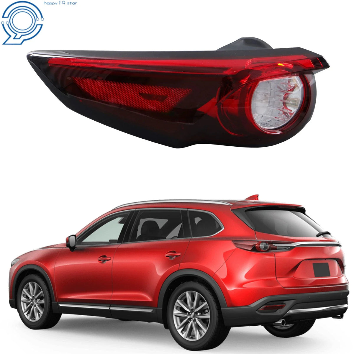 Left Rear Outer LED Tail Light Assembly for Mazda CX-9 (2016–2023)
