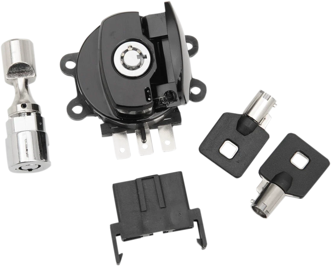 Side Hinge Ignition Switch for Drag Specialties (Gloss Black)