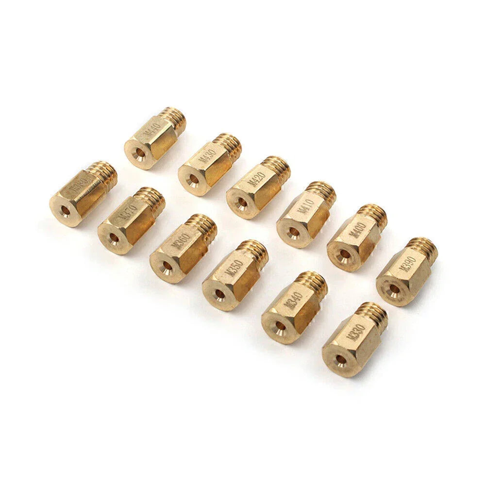 12Pcs Carburetor Main Jets #330 - #440 for Mikuni VM TM Motorcycles