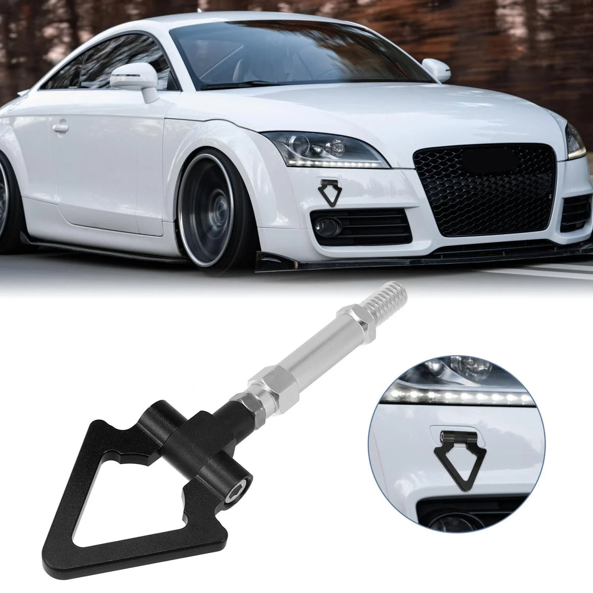 Tow Hook Screw Set for Audi A4 A5 S5 RS5 (2008–2023) - Black Triangle Shape