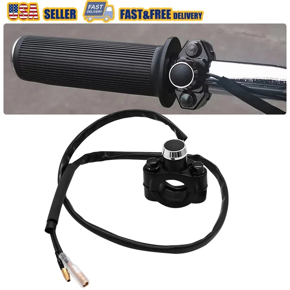 Universal 12V Momentary Push Button Horn Switch for Motorcycle Handlebar