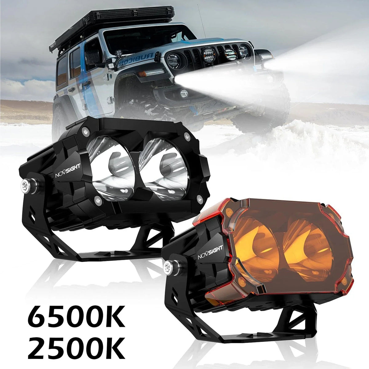 LED Work Light Pods 4.5 Inch - 2X Set for ATV UTV Offroad