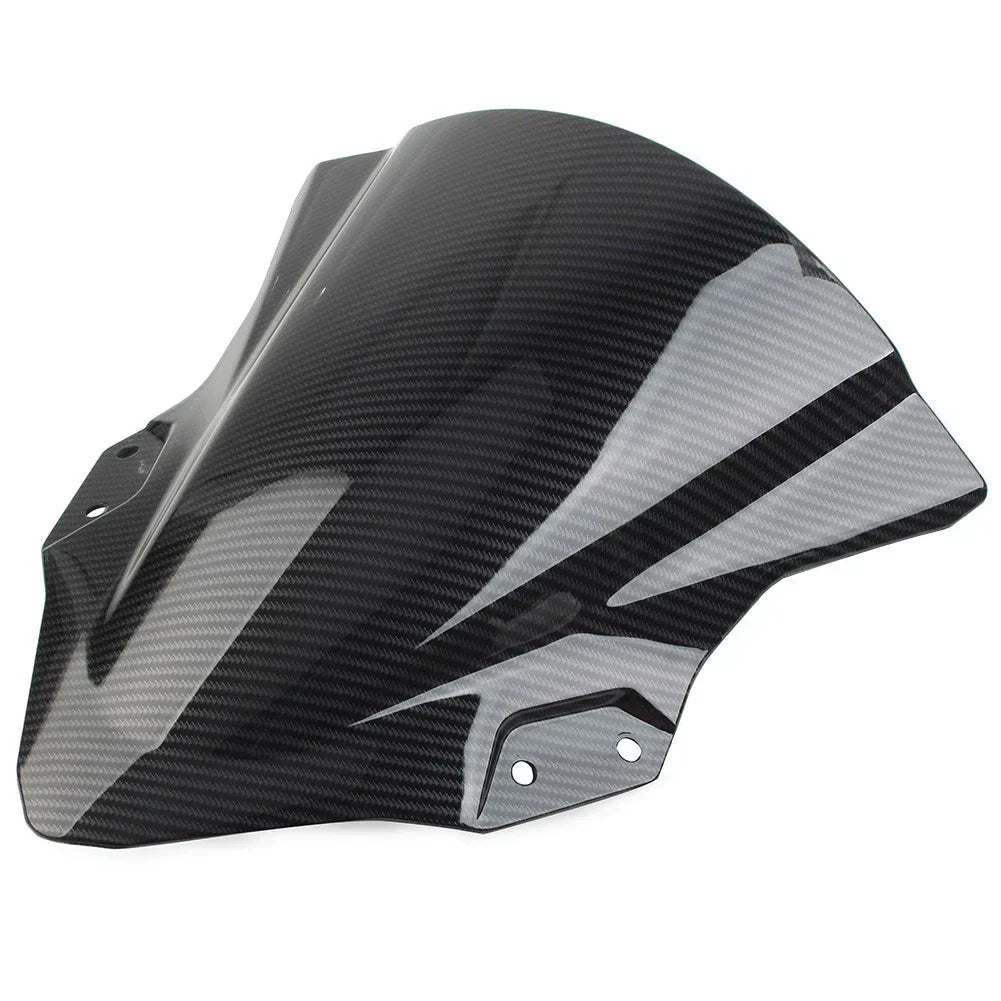 Carbon Fiber Black Windshield Shield ABS for Kawasaki Ninja 250 400 (2018-2022)