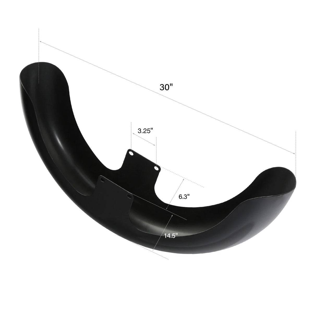 23" Vivid Black Wrap Front Fender for Harley Touring Road King Electra Glide