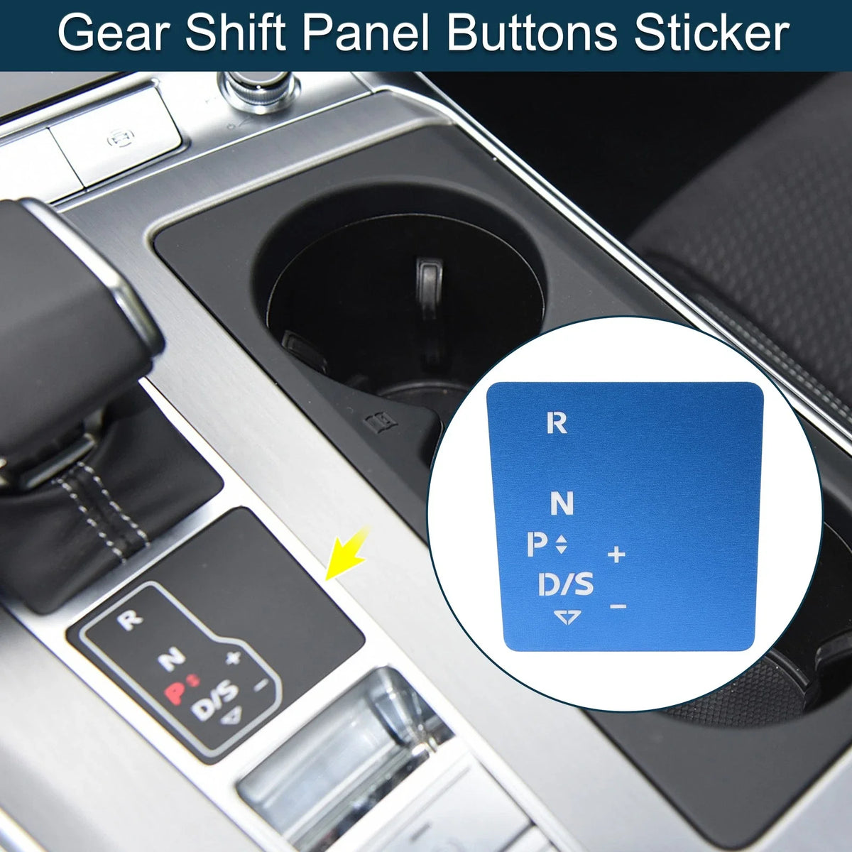 Gear Shift Panel Buttons Sticker for Audi A6 S6 A7 S7 Q7 SQ7 (2020–2023) Blue