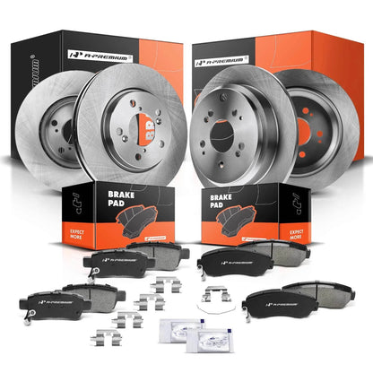 Set of 4 Disc Brake Rotors & Ceramic Pads for Honda Odyssey (2005–2010)