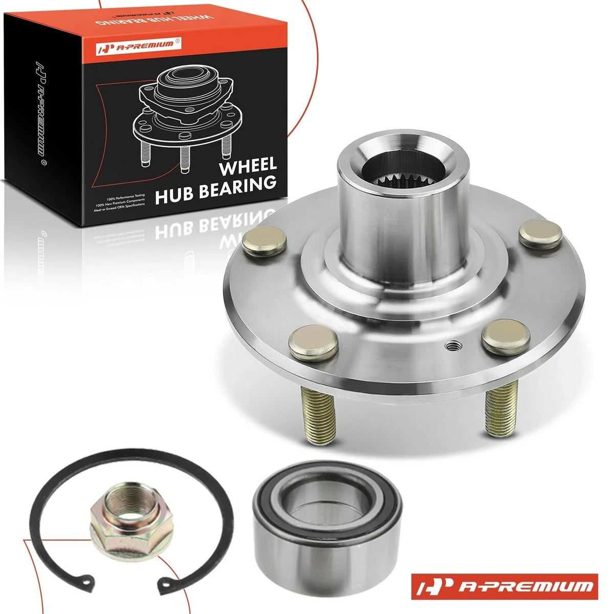 Front Wheel Hub & Bearing Assembly for Honda Civic (2006–2015) Accord (2003–2007)