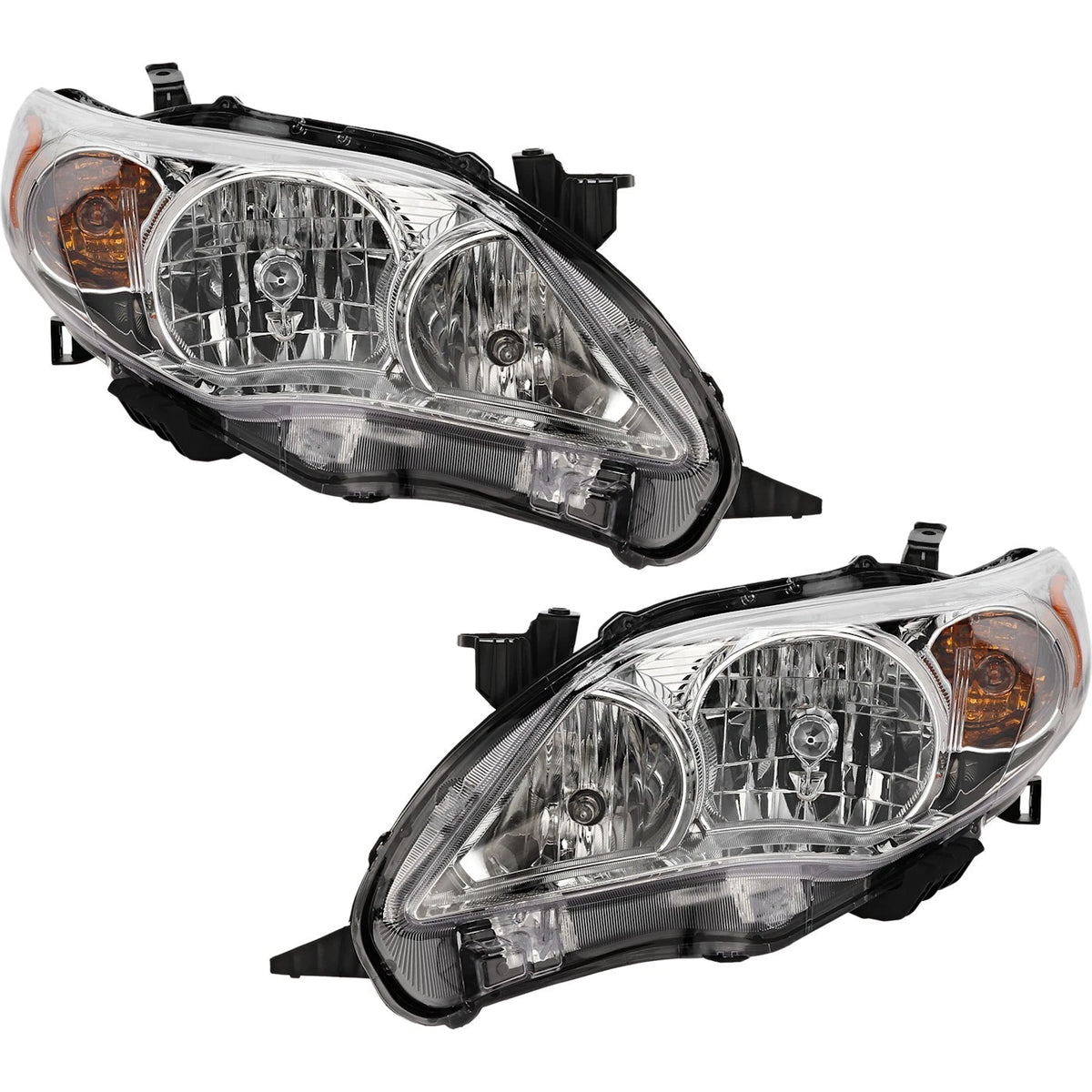 Headlight Assembly Set of 2 for Toyota Corolla (2011–2013) Left Right Sedan