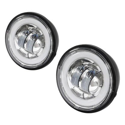 LED Fog Light 4.5" for Harley Street Glide Road King (1994–Present)