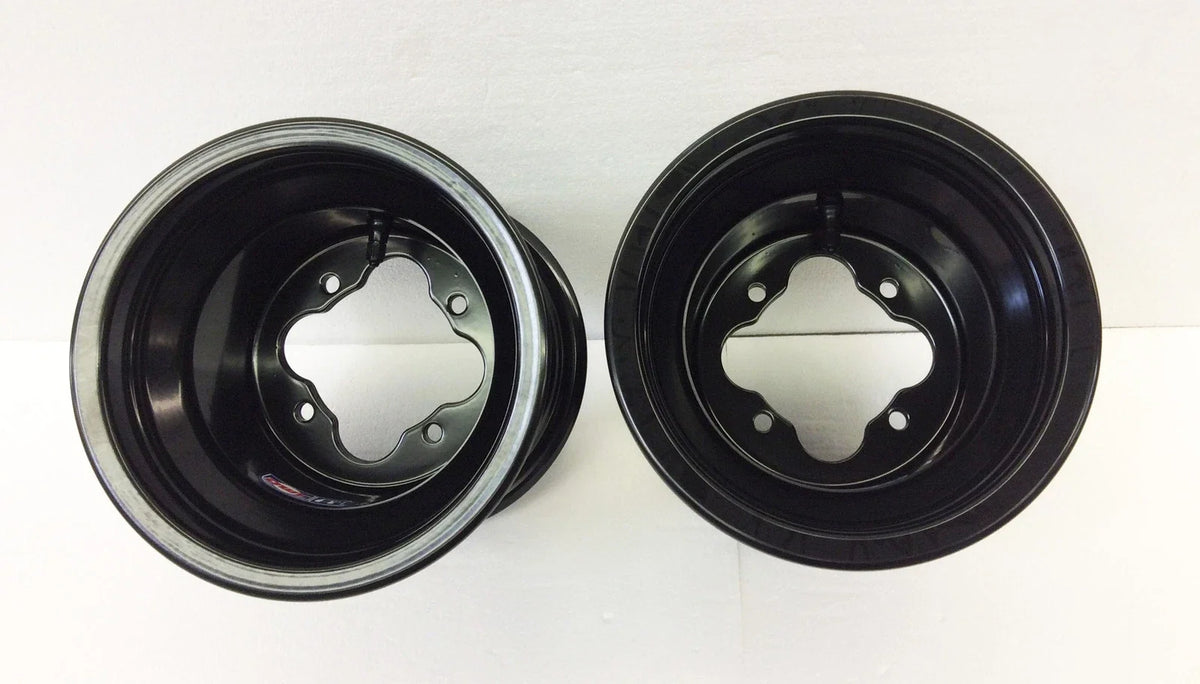 2X DWT Black A5 Rolled Lip ATV Rear Wheel for Can-Am DS450 (2008–2016) 8" 8x8 4/110