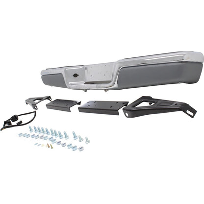 Step Bumper for Dodge Dakota (1997–2004) Rear Bright with Gray Pad